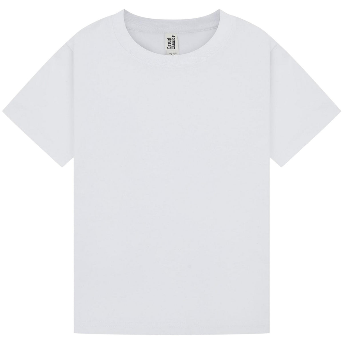 White - Front - Casual Classic  Childrens-Kids Ringspun Tee