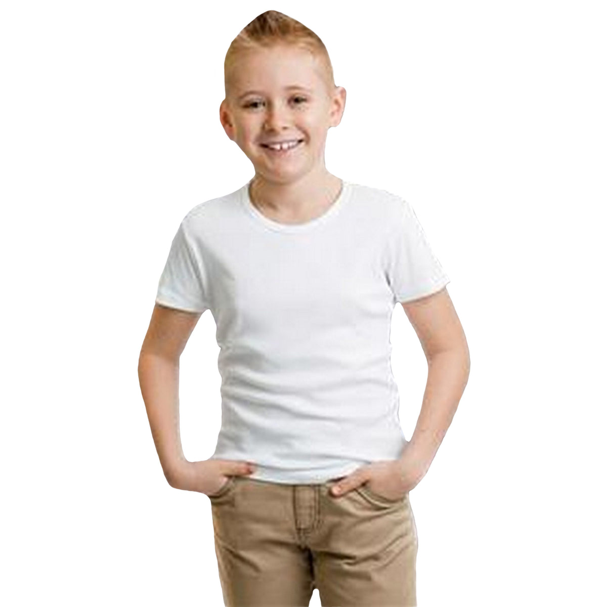 White - Side - Casual Classic  Childrens-Kids Ringspun Tee