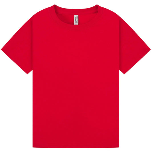 Red - Front - Casual Classic  Childrens-Kids Ringspun Tee