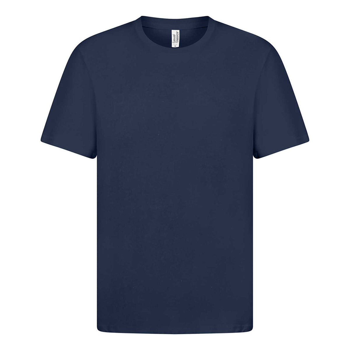 Navy - Front - Casual Classics Mens Premium Ringspun Tee