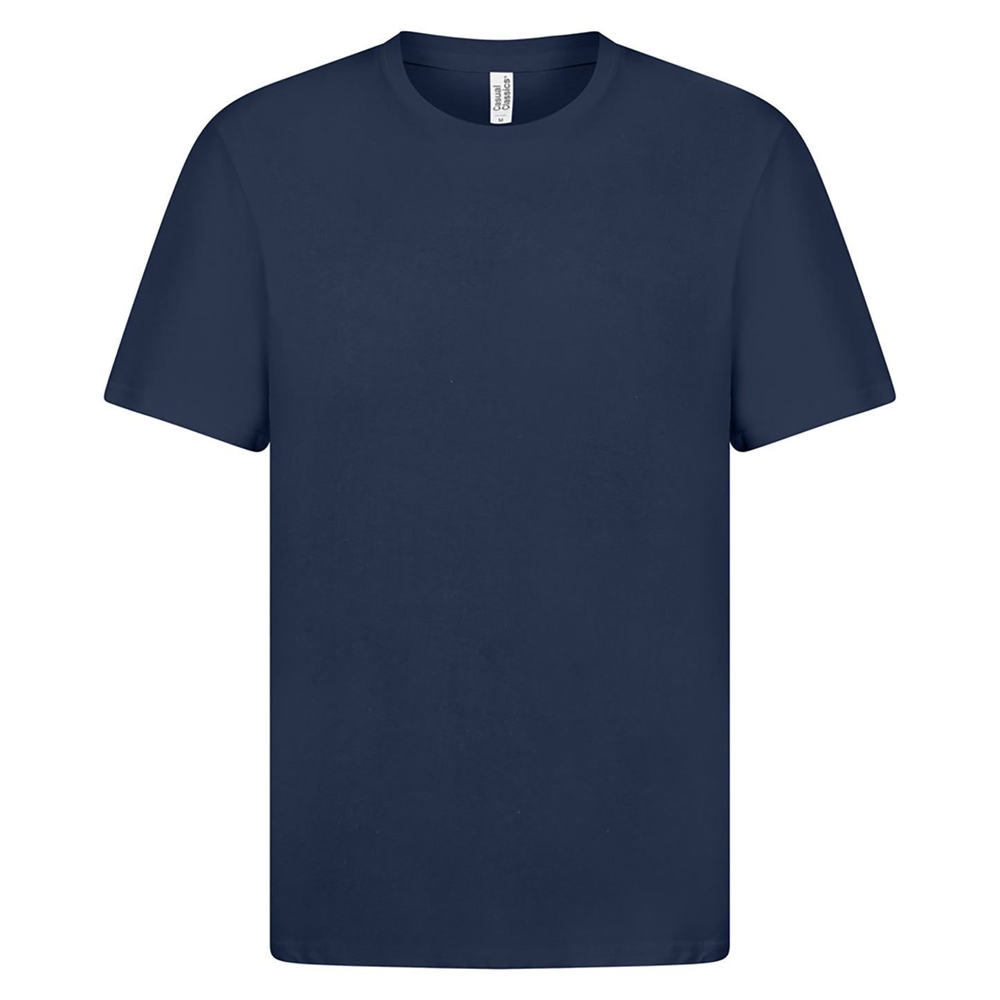 Navy - Front - Casual Classics Mens Premium Ringspun Tee