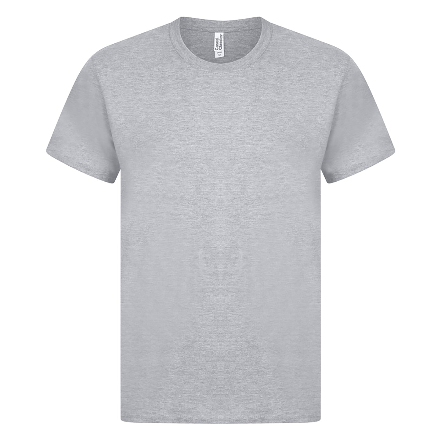 Heather Grey - Front - Casual Classics Mens Premium Ringspun Tee