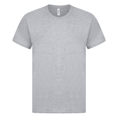Heather Grey - Front - Casual Classics Mens Premium Ringspun Tee