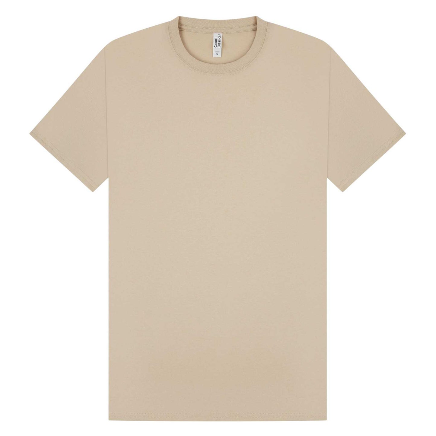 Sand - Front - Casual Classics Mens Premium Ringspun Tee