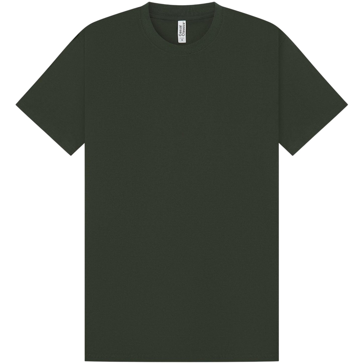 Forest Green - Front - Casual Classics Mens Premium Ringspun Tee