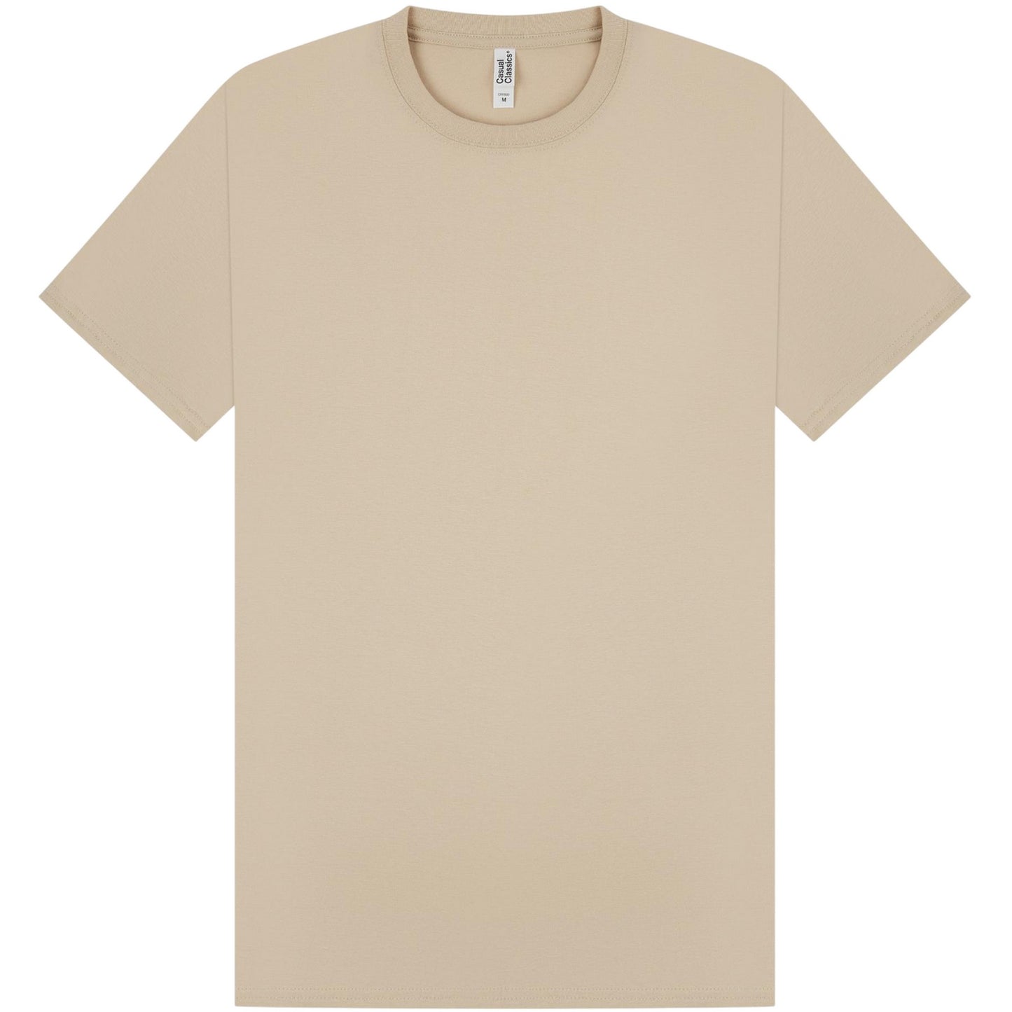 Sand - Front - Casual Classics Mens Premium Ringspun Tee