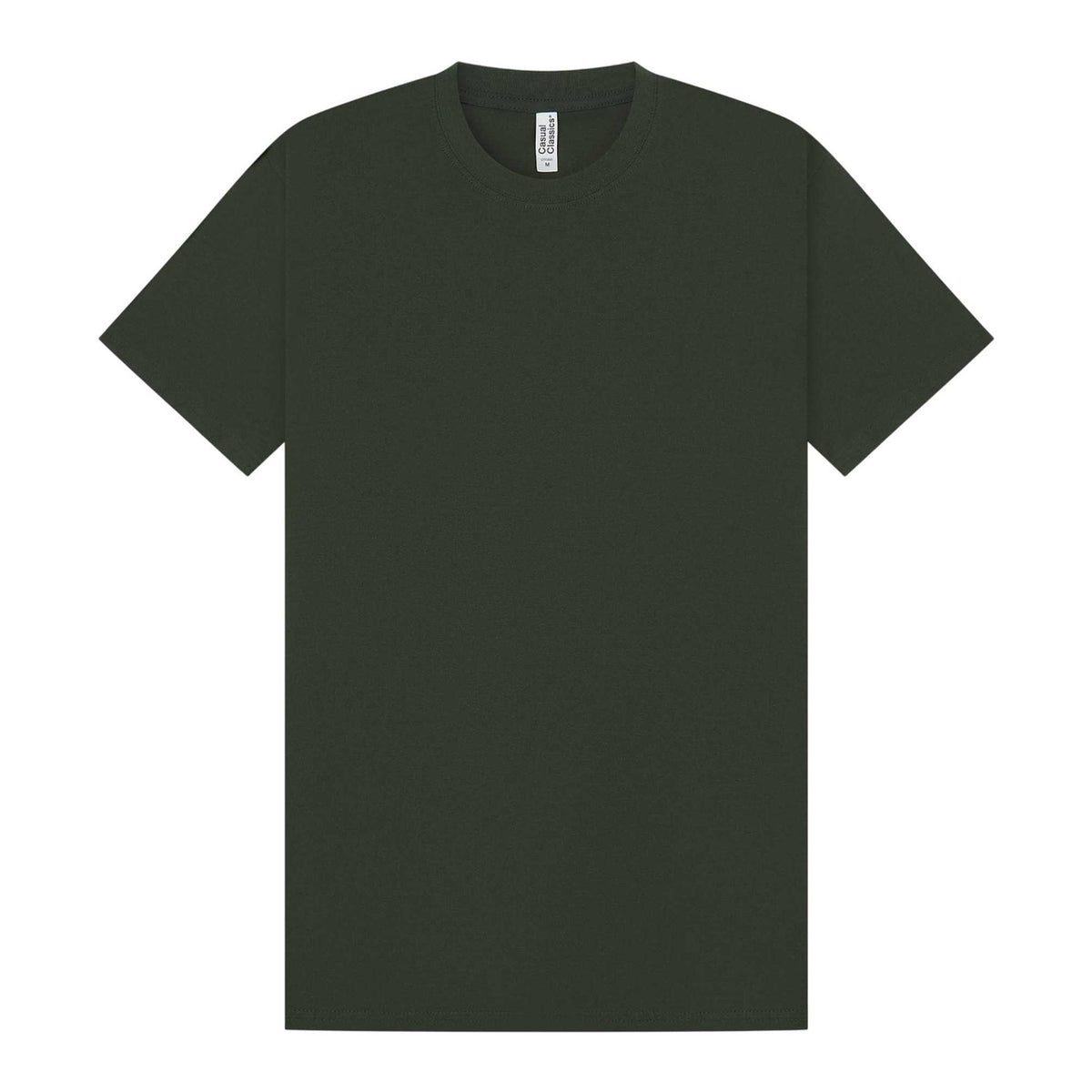 Forest Green - Front - Casual Classics Mens Premium Ringspun Tee