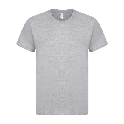 Heather Grey - Front - Casual Classics Mens Premium Ringspun Tee