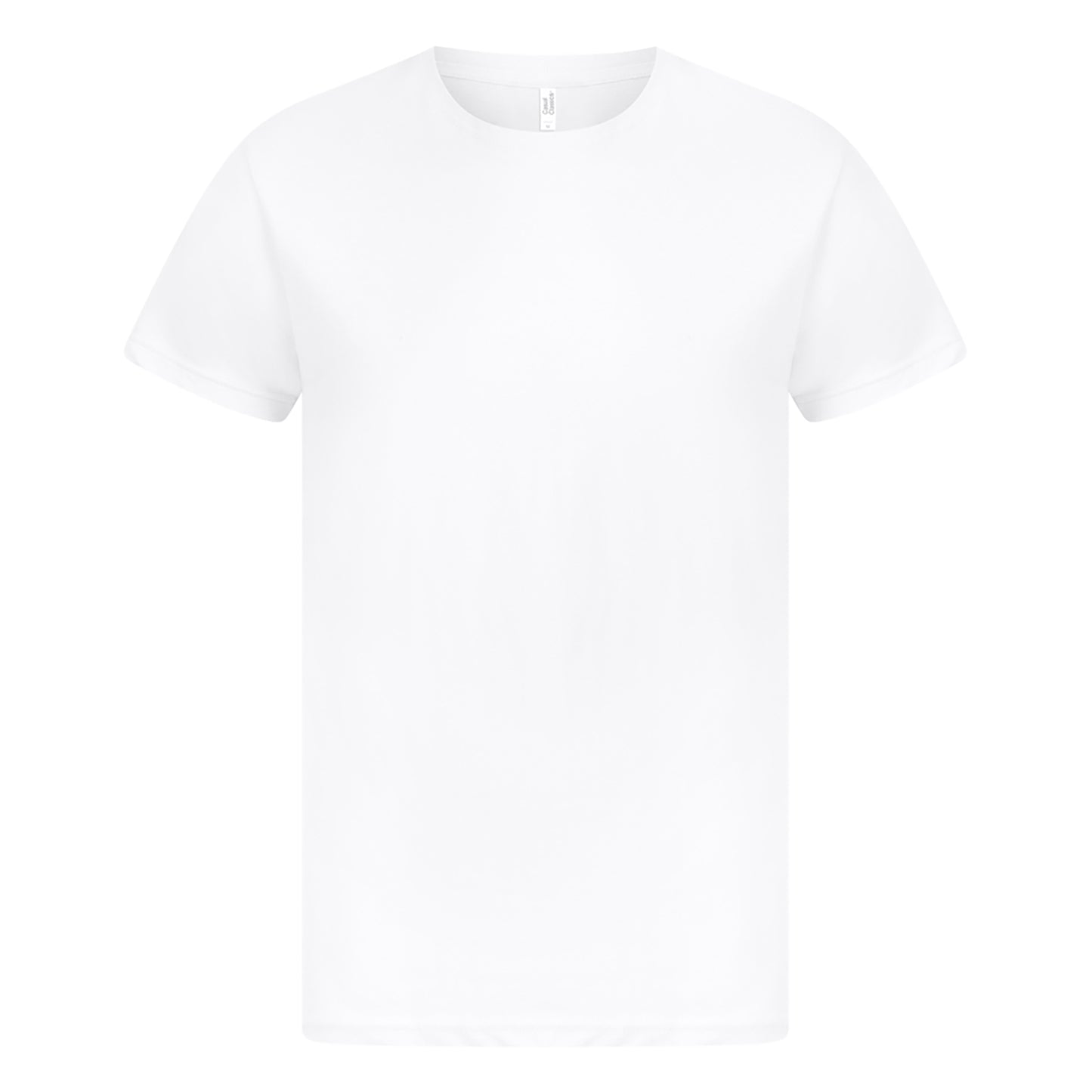 White - Front - Casual Classics Mens Premium Ringspun Tee