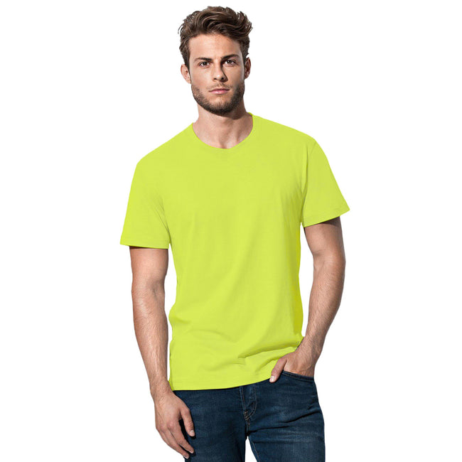 Bright Lime - Back - Stedman Unisex Adults Classic Tee