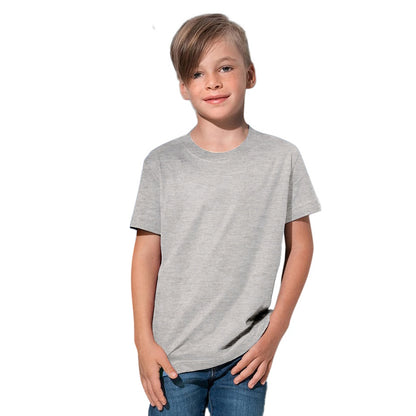 Heather Grey - Back - Stedman Childrens-Kids Classic Tee