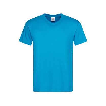 Ocean Blue - Front - Stedman Mens Classic V Neck Tee