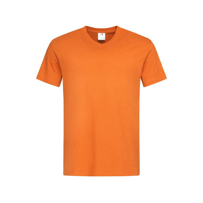 Orange - Front - Stedman Mens Classic V Neck Tee
