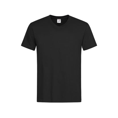 Black Opal - Front - Stedman Mens Classic V Neck Tee