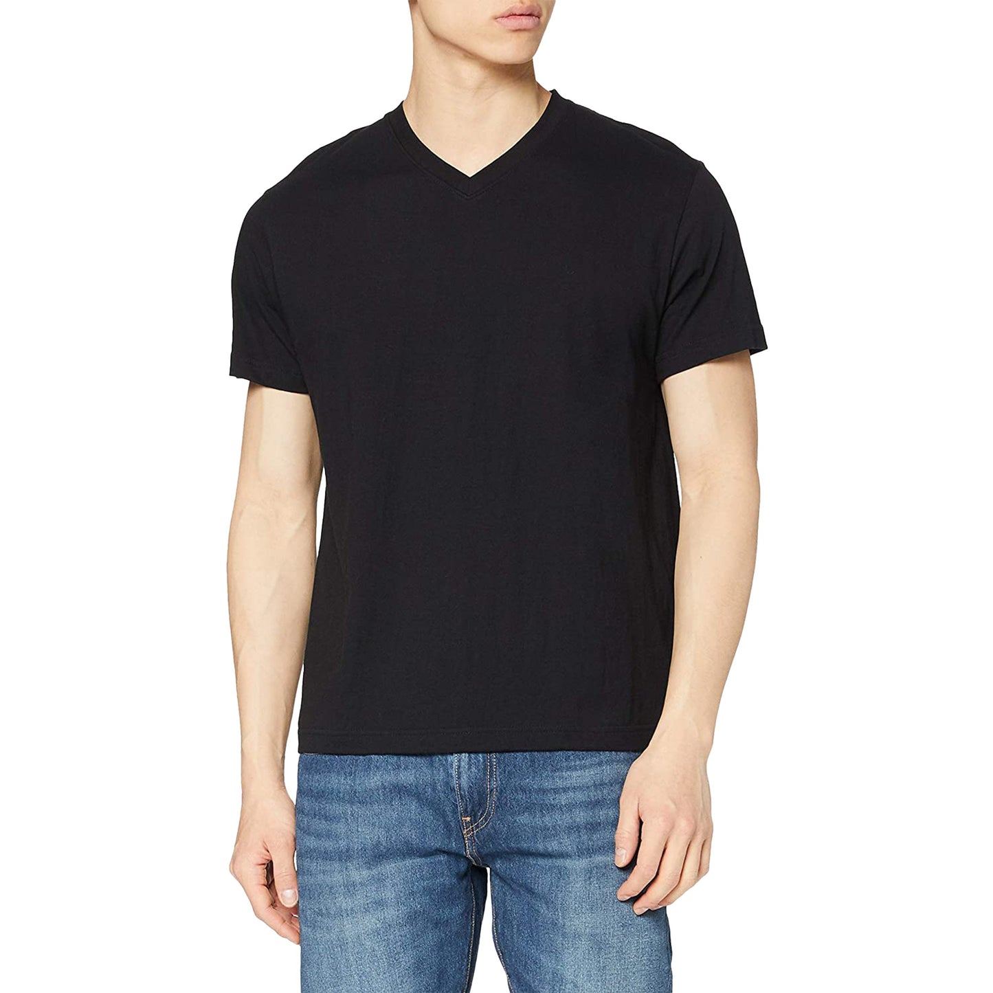 Black Opal - Back - Stedman Mens Classic V Neck Tee