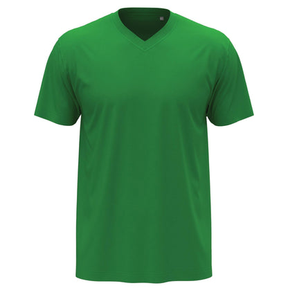 Kelly Green - Front - Stedman Mens Classic V Neck Tee