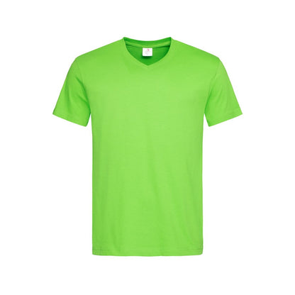 Kiwi Green - Front - Stedman Mens Classic V Neck Tee