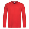 Scarlet Red - Front - Stedman Mens Classic Long Sleeved Tee