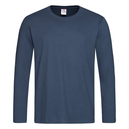 Navy - Front - Stedman Mens Classic Long Sleeved Tee