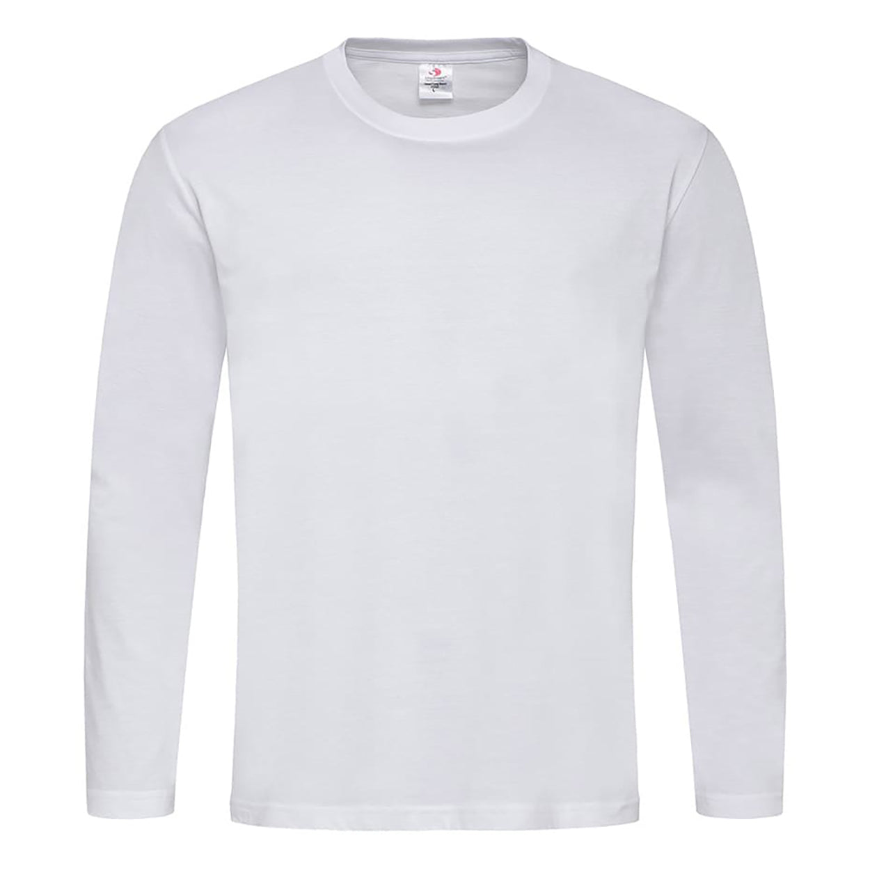 White - Front - Stedman Mens Classic Long Sleeved Tee