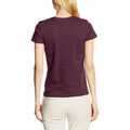 Burgundy Red - Back - Stedman Womens-Ladies Classic Tee