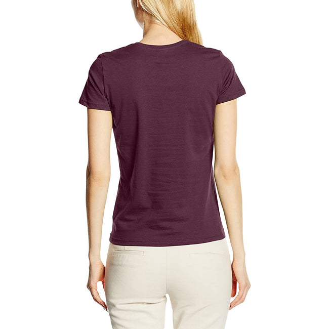 Burgundy Red - Back - Stedman Womens-Ladies Classic Tee