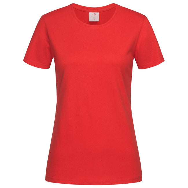 Scarlet Red - Front - Stedman Womens-Ladies Classic Tee