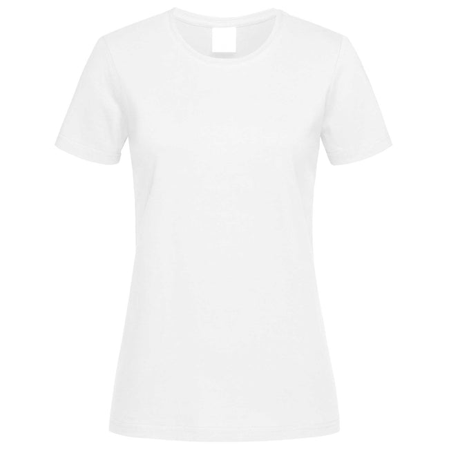 White - Front - Stedman Womens-Ladies Classic Tee
