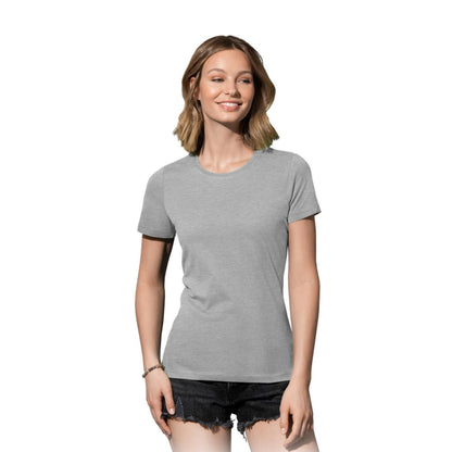 Grey Heather - Side - Stedman Womens-Ladies Classic Tee