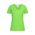 Kiwi Green - Front - Stedman Womens-Ladies Classic V Neck Tee