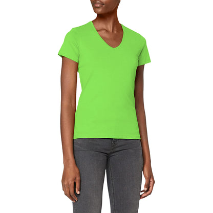 Kiwi Green - Back - Stedman Womens-Ladies Classic V Neck Tee