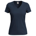 Blue Midnight - Front - Stedman Womens-Ladies Classic V Neck Tee