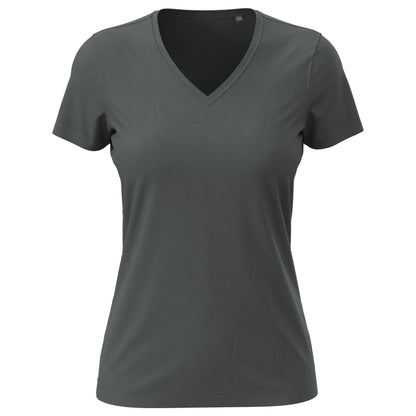 Slate Grey - Front - Stedman Womens-Ladies Classic V Neck Tee