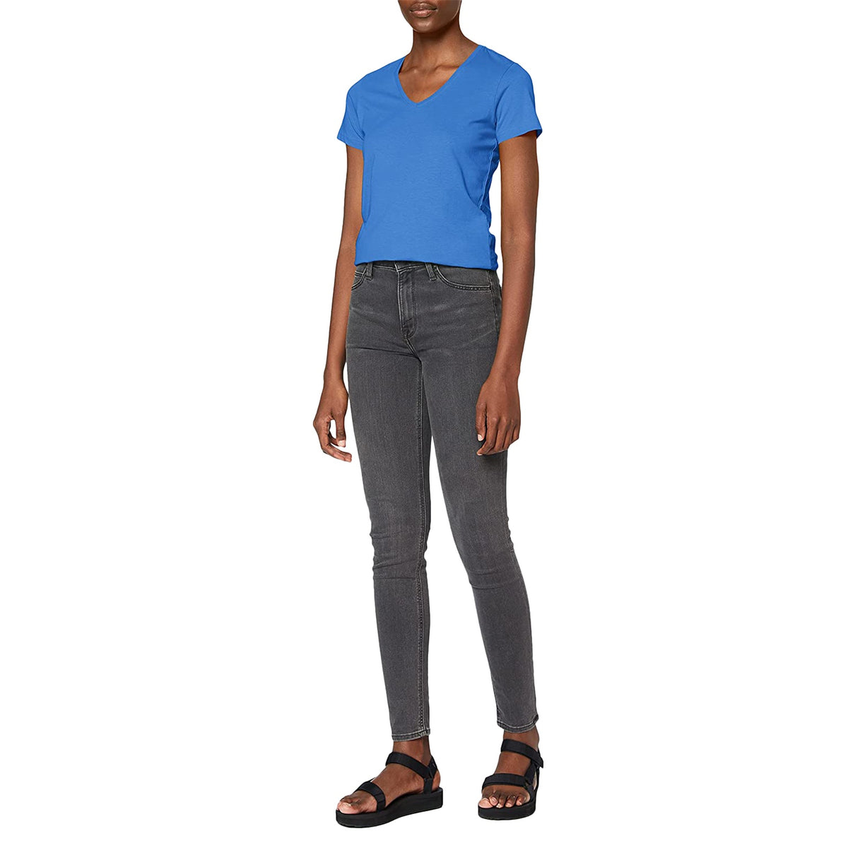 Bright Royal - Back - Stedman Womens-Ladies Classic V Neck Tee