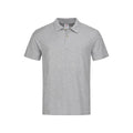 Heather Grey - Front - Stedman Mens Cotton Polo