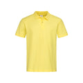Yellow - Front - Stedman Mens Cotton Polo