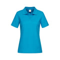 Ocean Blue - Front - Stedman Womens-Ladies Cotton Polo
