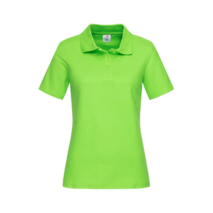 Kiwi Green - Front - Stedman Womens-Ladies Cotton Polo