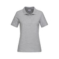 Heather Grey - Front - Stedman Womens-Ladies Cotton Polo