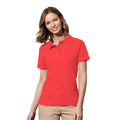 Scarlet Red - Back - Stedman Womens-Ladies Cotton Polo