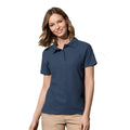 Navy - Back - Stedman Womens-Ladies Cotton Polo