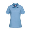 Light Blue - Front - Stedman Womens-Ladies Cotton Polo