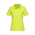Bright Lime - Front - Stedman Womens-Ladies Cotton Polo