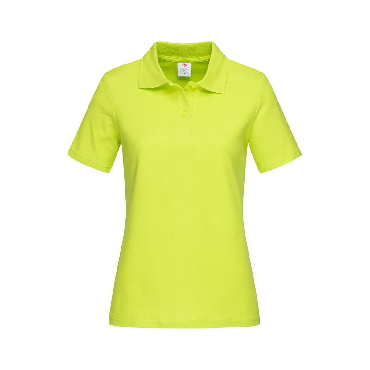 Bright Lime - Front - Stedman Womens-Ladies Cotton Polo