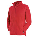 Scarlet Red - Side - Stedman Mens Active Full Zip Fleece