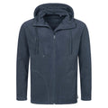 Blue Midnight - Front - Stedman Mens Active Hooded Fleece Jacket