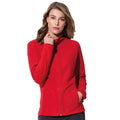 Scarlet Red - Back - Stedman Womens-Ladies Active FZ Fleece