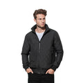 Black Opal - Side - Stedman Active Quilted Blouson Mens Jacket
