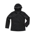 Black Opal - Back - Stedman Womens-Ladies Active Softest Shell Hooded Jacket