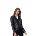 Black Opal - Back - Stedman Womens-Ladies Active Biker Jacket